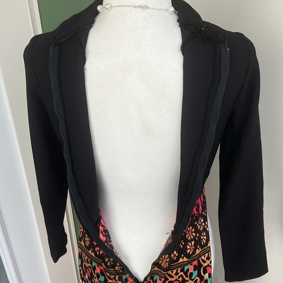 Vintage 60s 70s High Slit Geometric Print Dress - Picture 11 of 11